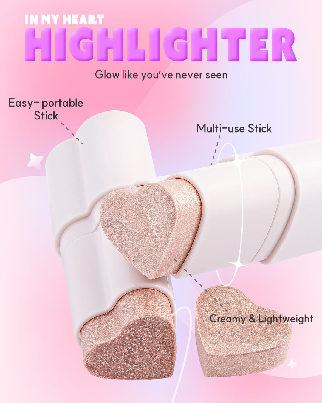 Pretty Filter In My Heart Stick Highlighter Moonlight Beam