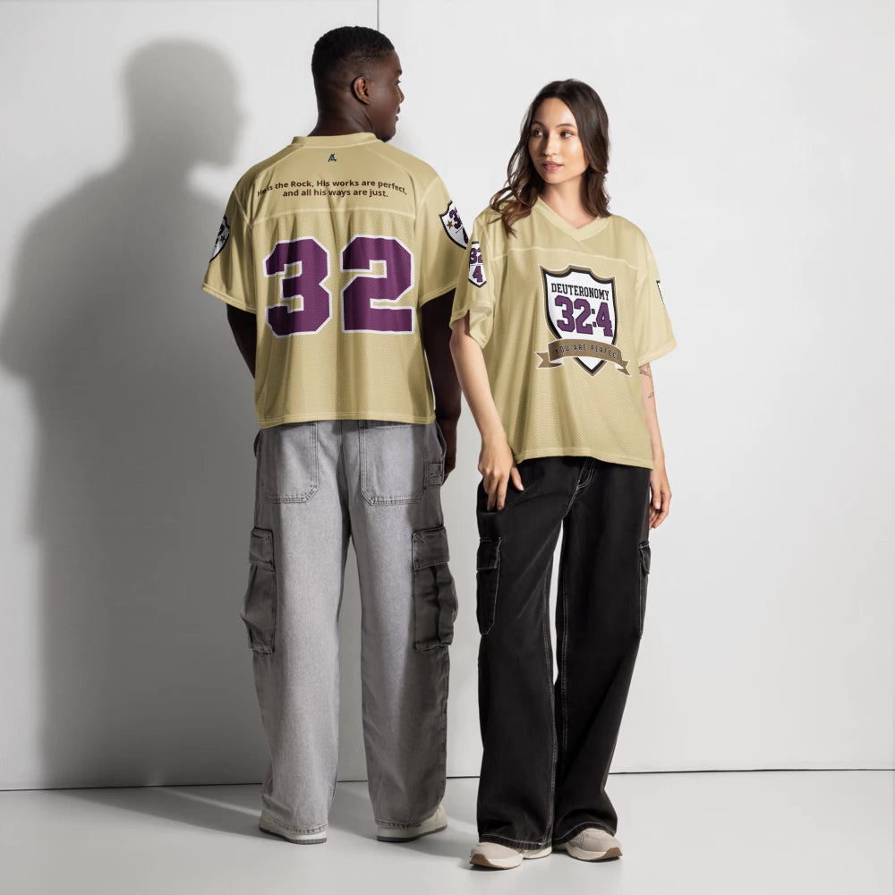 You Are Perfect Gold Boxy Football Jersey