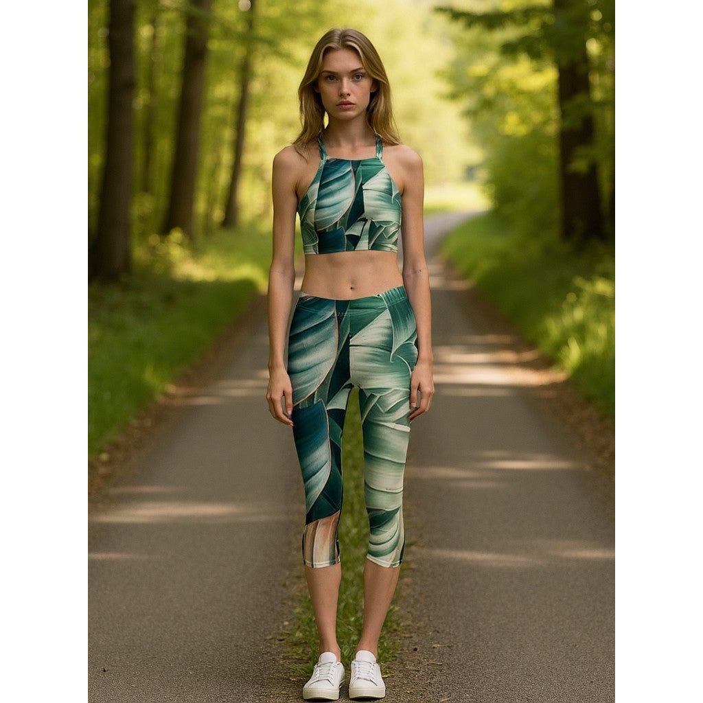 Bahama Nights Light Yoga Capri Leggings