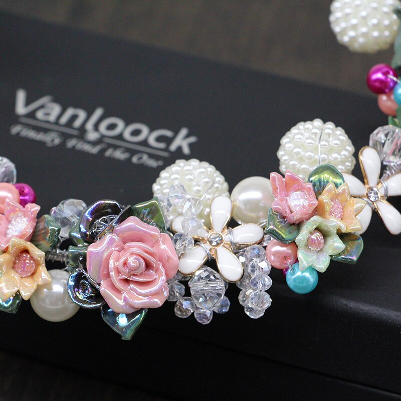 Performance Headpiece Pearl Flower Crown