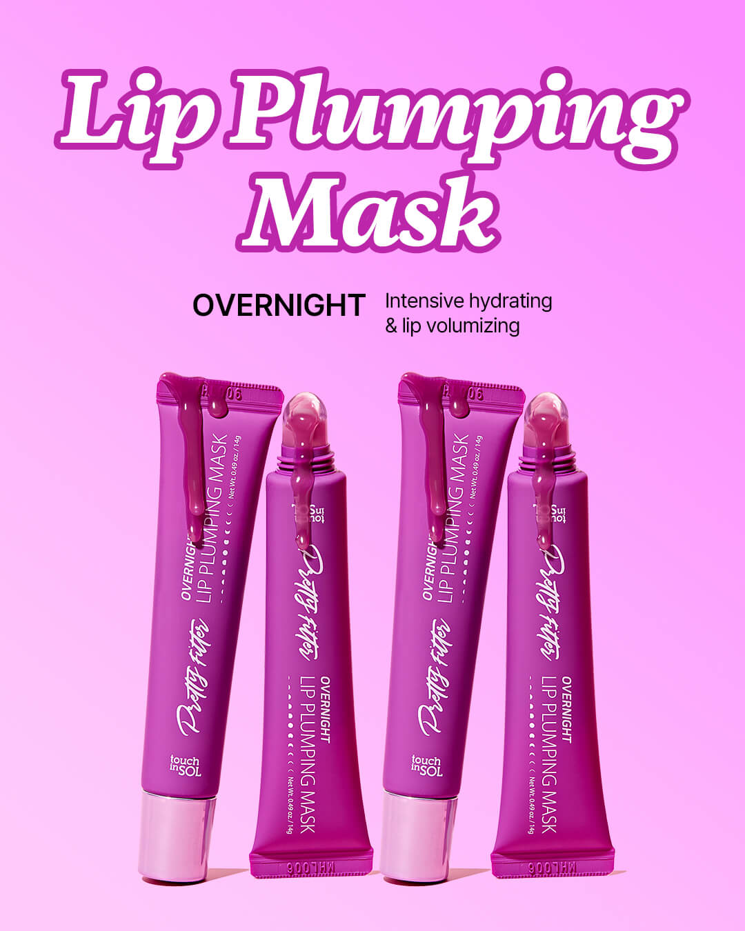 Pretty Filter Lip Plumping Gloss Mask Tube Night (14 ml)