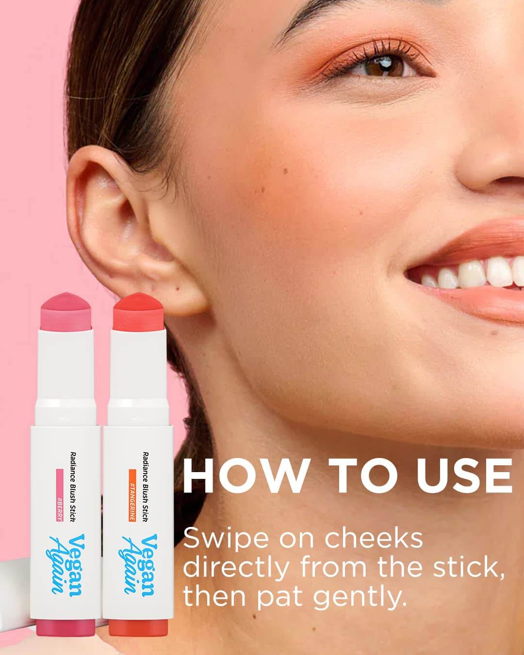 Vegan Again Radiance Best Blush Stick Makeup