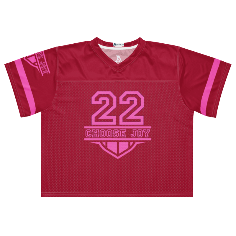 Choose Joy Print Boxy Football Jersey