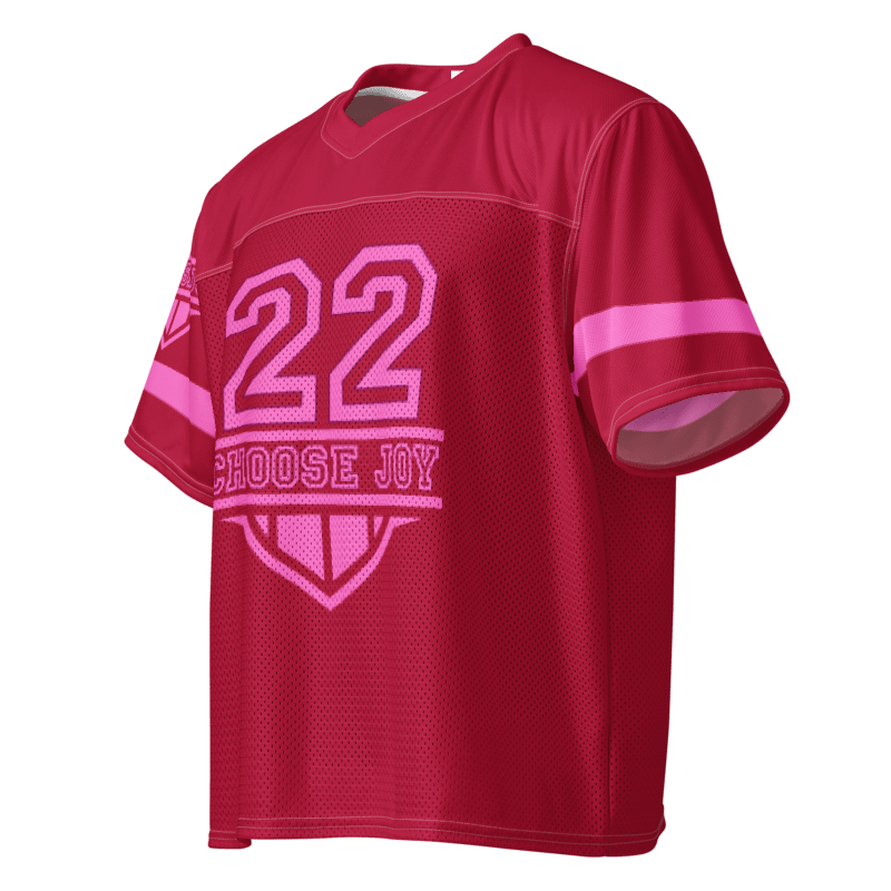 Choose Joy Print Boxy Football Jersey