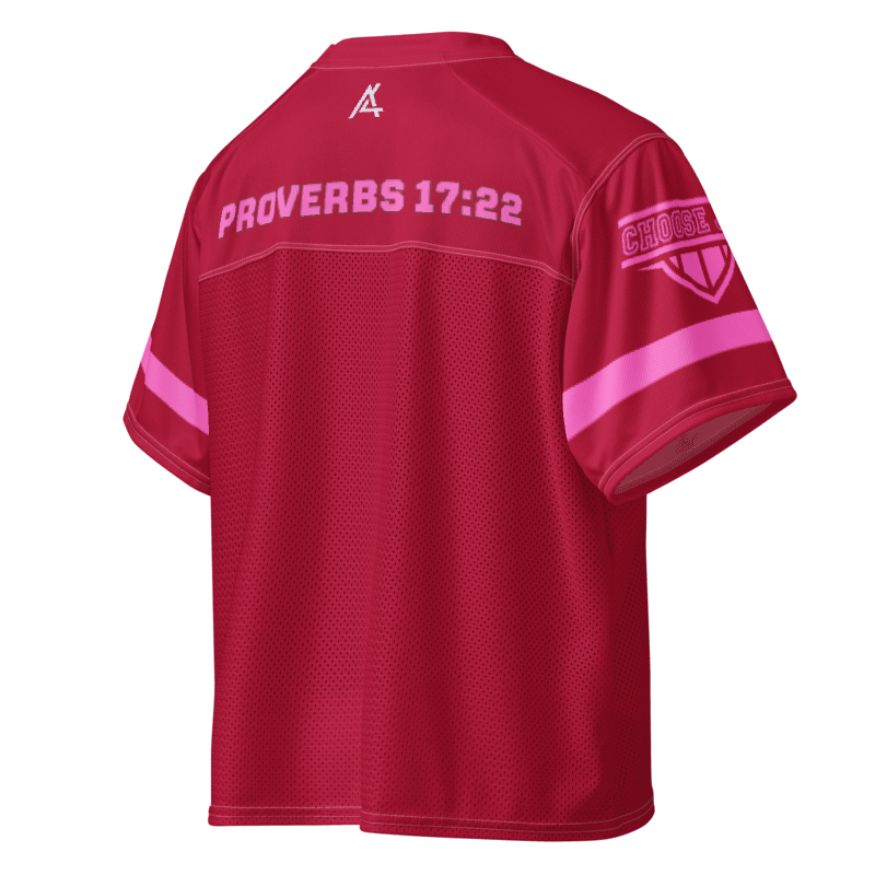 Choose Joy Print Boxy Football Jersey