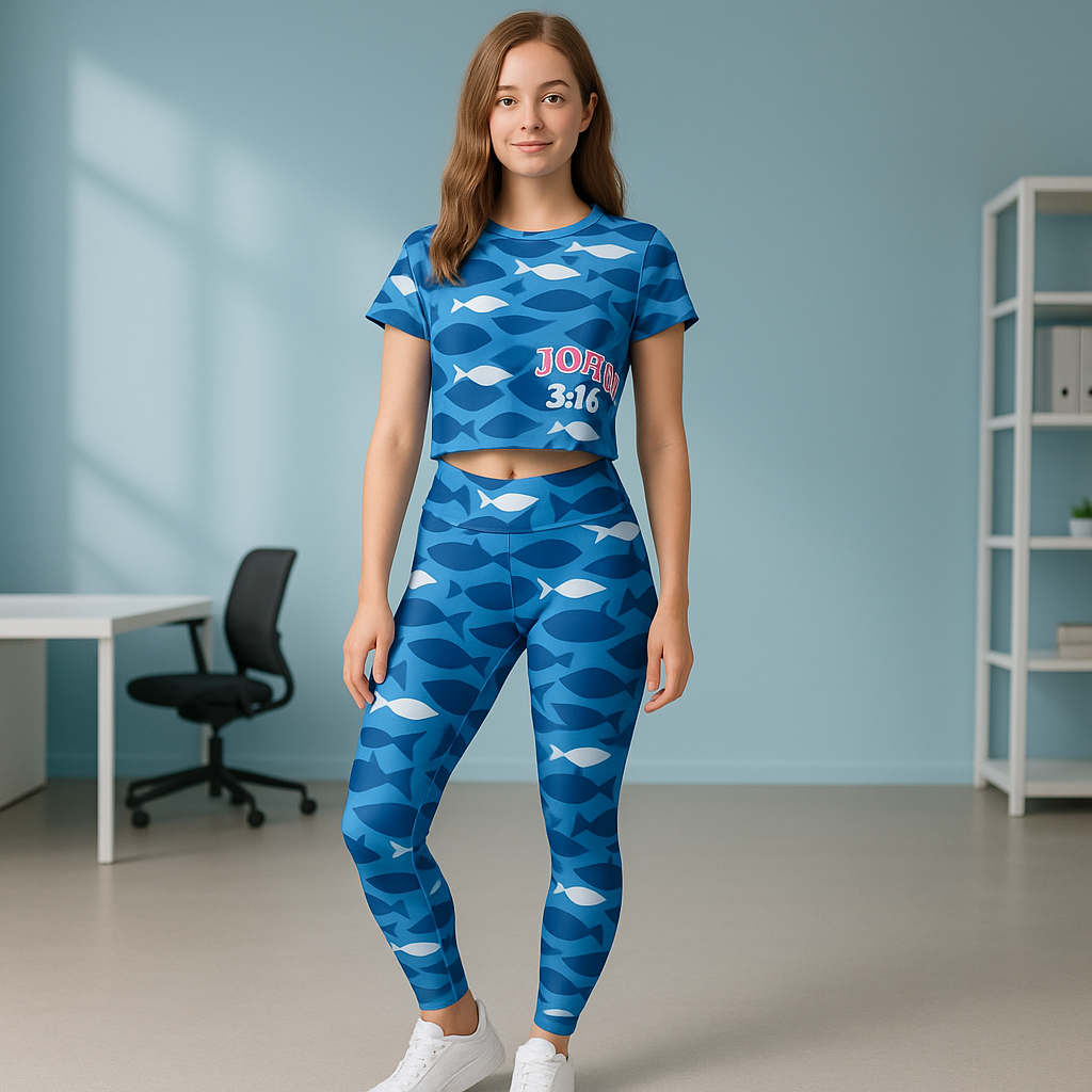 John 3:16 Crossover Leggings with Pockets