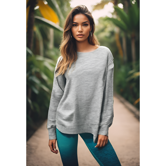 Sunny Day Solid Oversized Sweatshirt