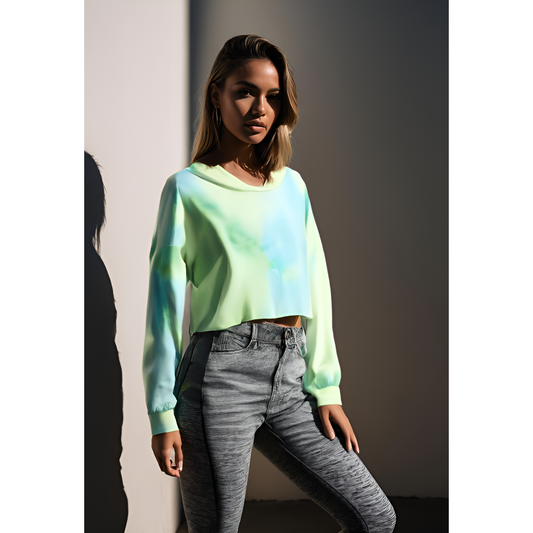 Sunny Island Tie-Dye Hooded Sweatshirt for Women