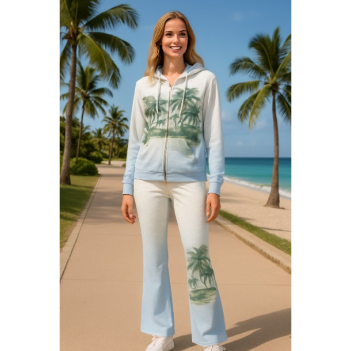 Bahama Nights Light Yoga Capri Leggings