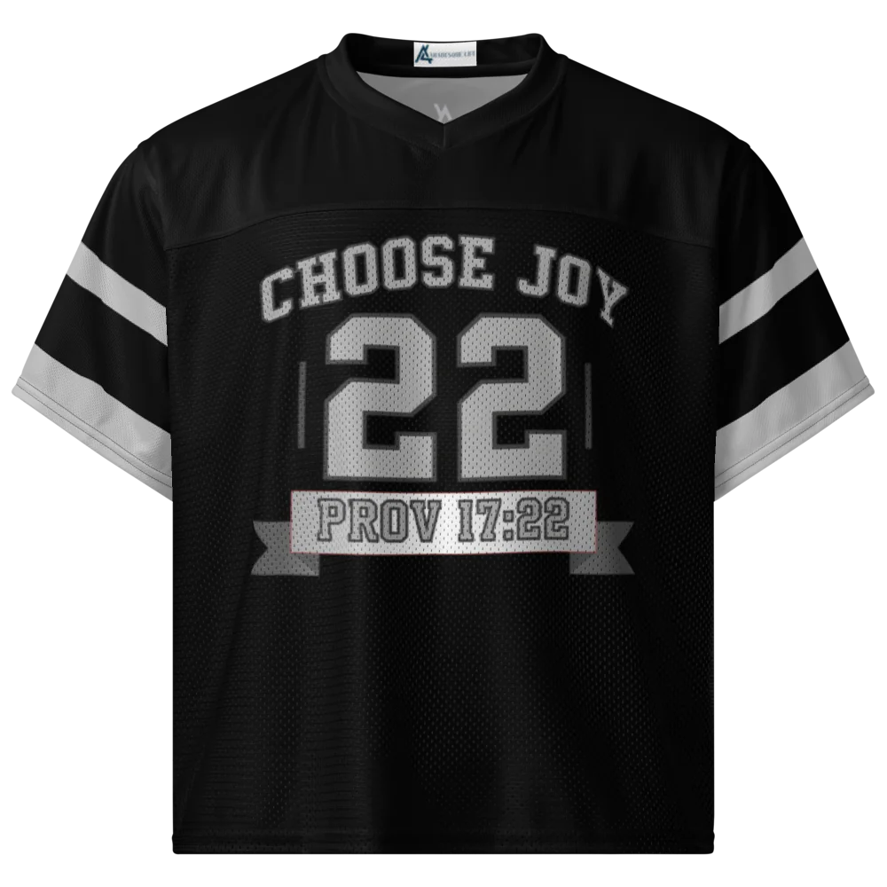 Choose Joy Black Boxy Football Jersey