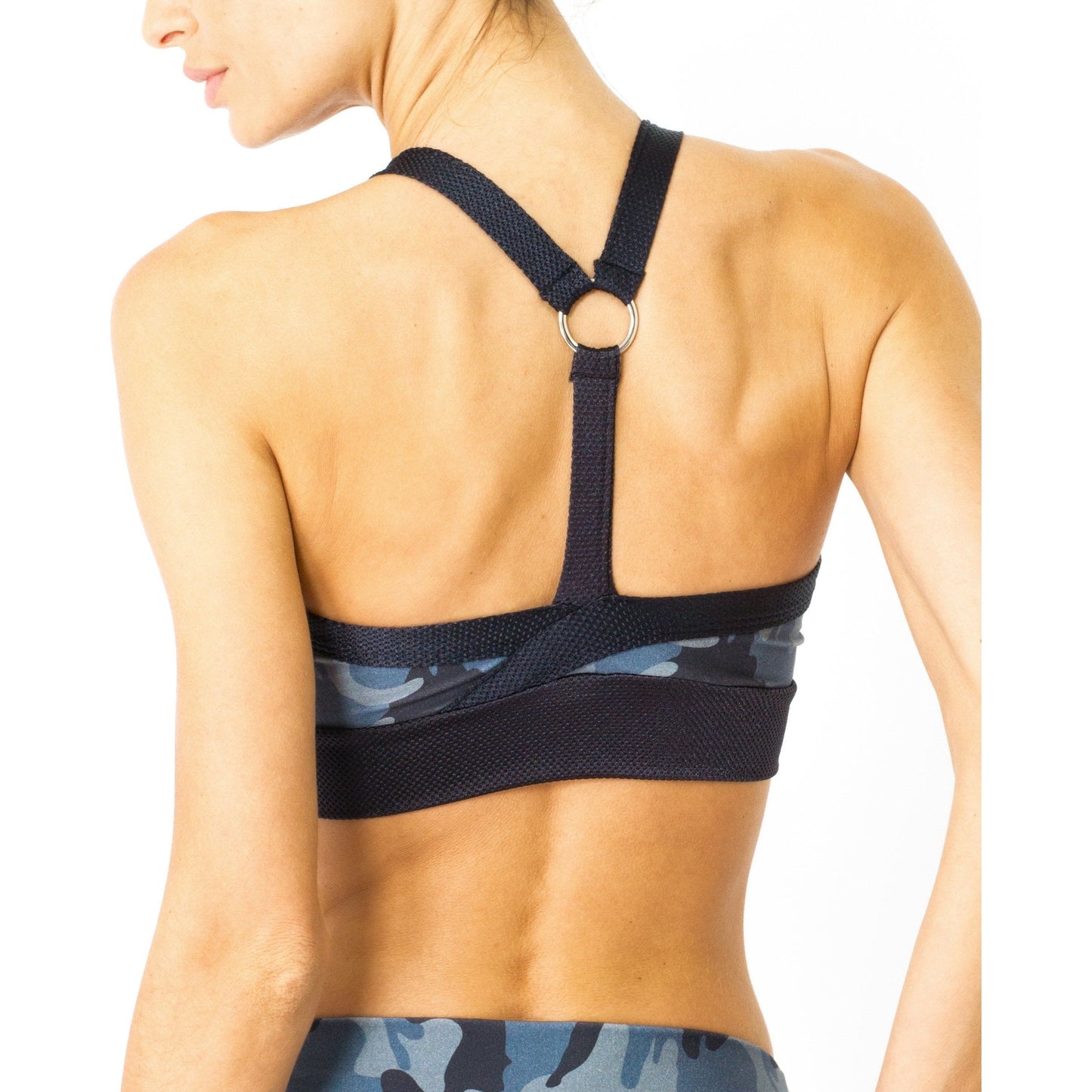 Summer Veloso Supplex Sports Bra with Mesh Trim