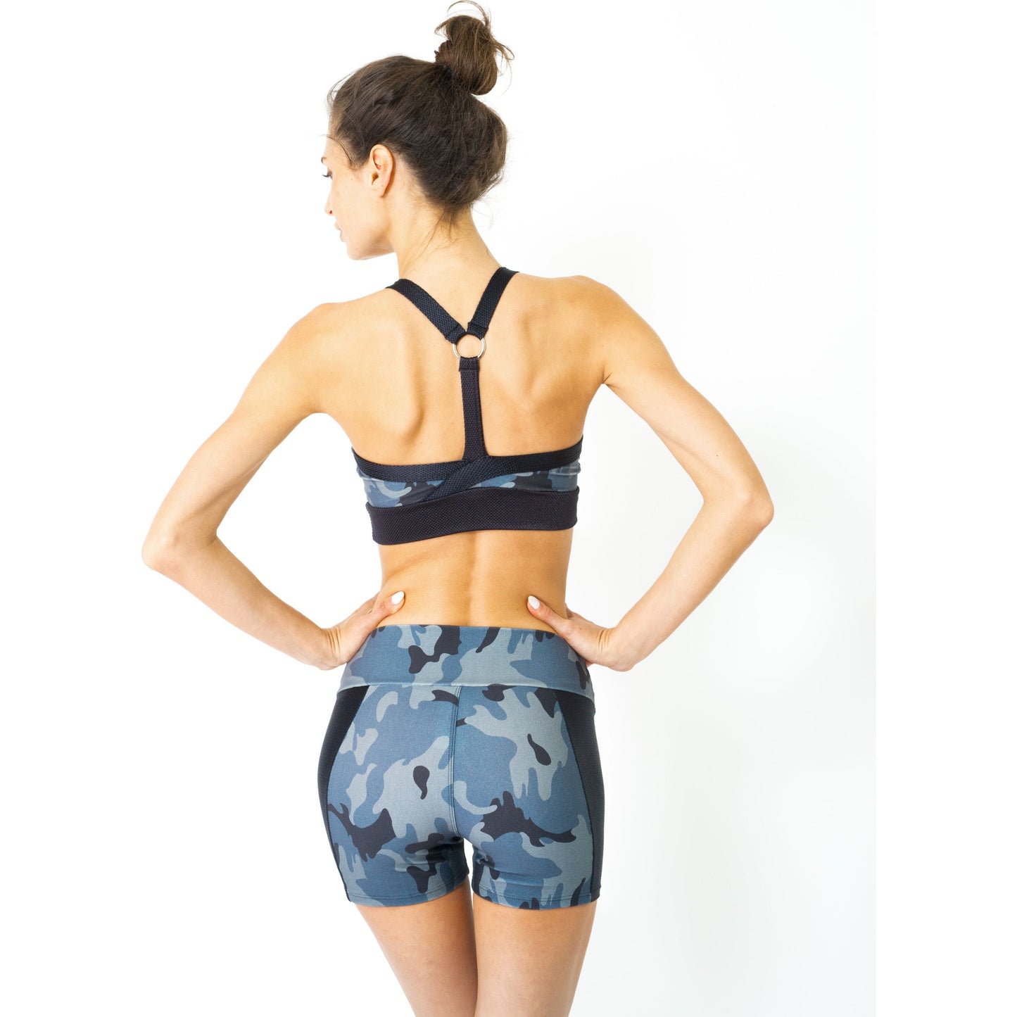 Summer Veloso Supplex Sports Bra with Mesh Trim