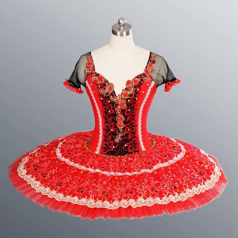 Red platter tutu dress