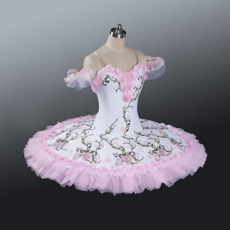 White and pink ballet professional tutu dress