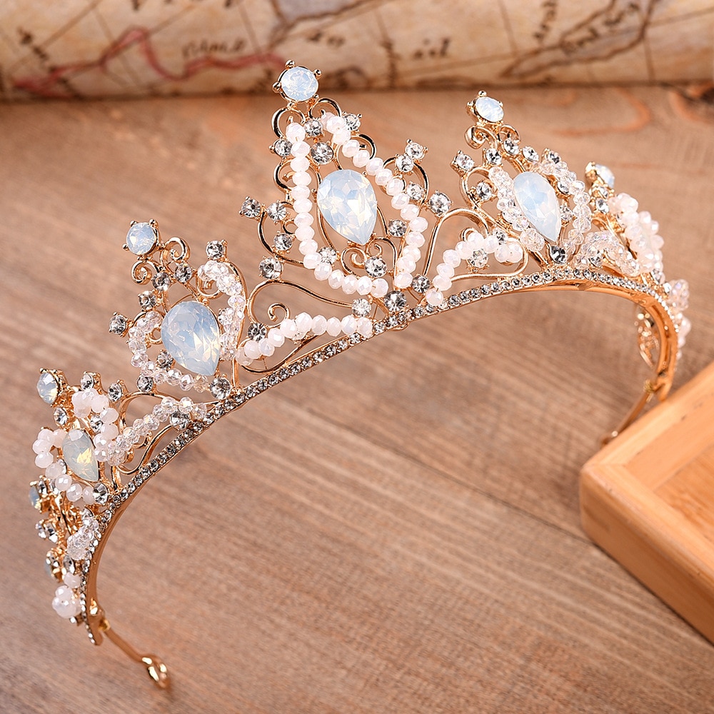 Gorgeous Pink Crystal Princess Tiara Rhinestone Ballet Crown