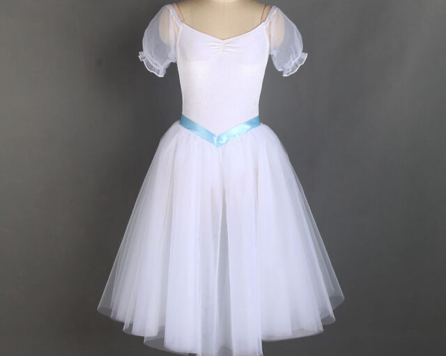 Clara White Sleeves Long Ballet Dress - Customize it! - Arabesque Life